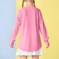 thumbnail image 6 of Tunic Top for Girls Fashion Long Sleeve Shirt with Thumb Hole Loose Tshirt Crew Neck Fall Blouse Teen Girl Clothes Pink 120, 6 of 8