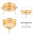 thumbnail image 2 of Soimiss 1Pc Golden European Style Metal Fruit Storage Tray for Home and Party Serving, 2 of 5