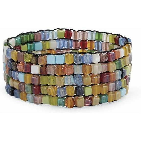 Sagefinds Mosaic Bead Stretch Bracelet Jewelry for Women Friendship Multi Color Jewelry Bracelet