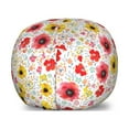 thumbnail image 1 of Watercolor Flowers Storage Toy Bag Chair, Springtime Poppy with Brushstroke Effects Butterflies Pastel Season, Stuffed Animal Organizer Washable Bag, Large Size, Multicolor, by Ambesonne, 1 of 3
