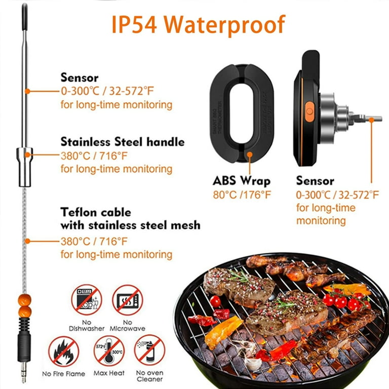 6-Probe Wireless Thermometer (2 Probes included) 6-Probe Wireless Thermometer (2 Probes included)