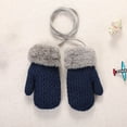 thumbnail image 2 of Fjofpr Toddler Gloves Winter Toddler Gloves Winter 3T Gloves for Girls Size 3-4 Toddler Baby Boys Girls Winter Knitted Gloves Children Knitted Gloves Children Solid Color Thickened Warm Gloves, 2 of 3