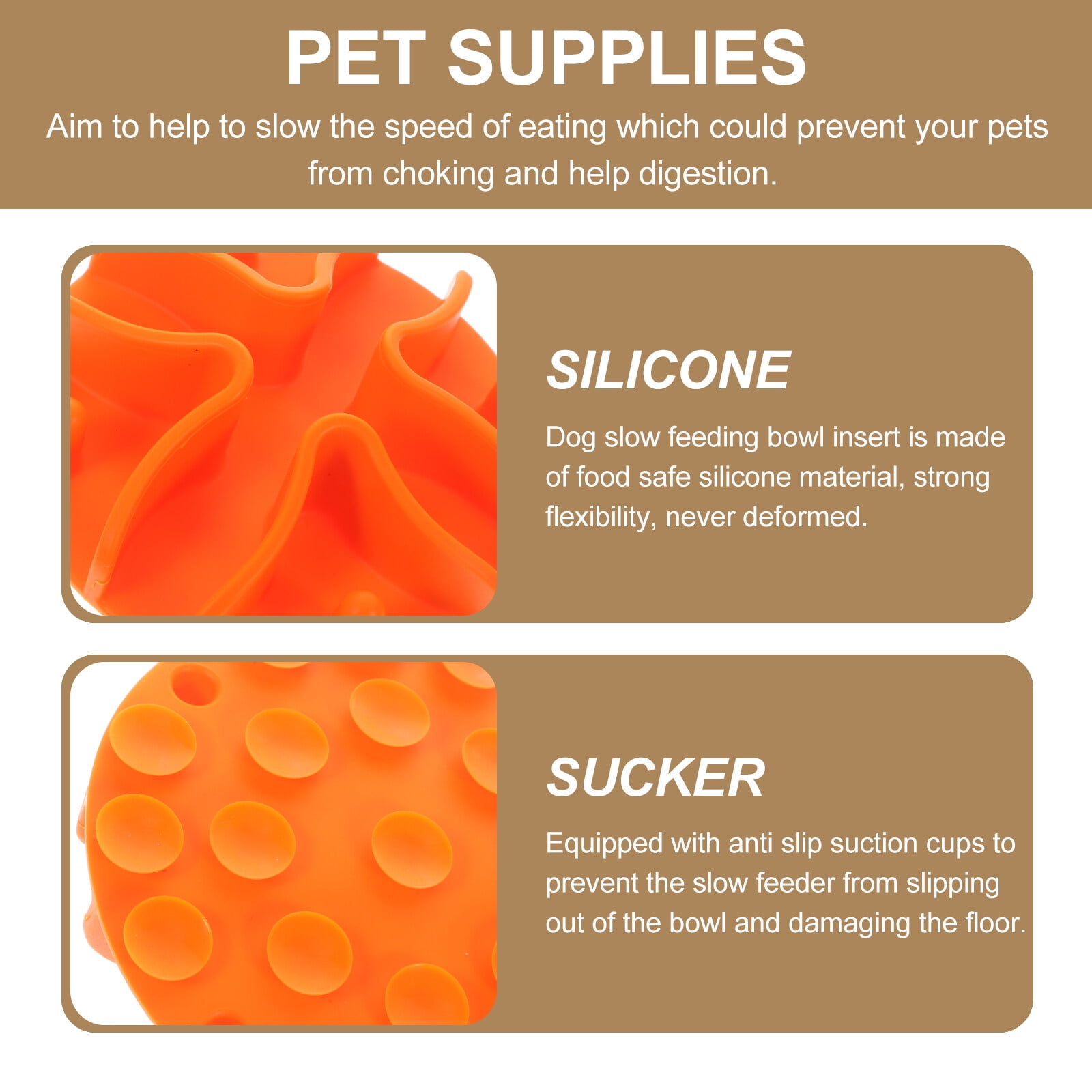 Slow Feeder Dog Bowl Insert Silicone Slow Feeder Puppy Bowl Insert Slow