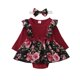 thumbnail image 1 of Gibobby Ropa Para Bebe con estampado de flores de manga larga de invierno para niñas pequeñas, mono recién nacido con diademas para niños, ropa(Rojo, 90.00), 1 of 4