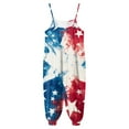 thumbnail image 4 of Zanarzt Toddler Girls 4th Of July Jumpsuit 4th Fourth Of July Toddler Girl Outfit Romper Spaghetti Strap Jumpsuit Outfits Red,5-6 Years, 4 of 5