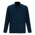 thumbnail image 2 of DDAPJ pyju Big and Tall Button Down Shirts for Men Flannel Plaid Shirt Regular Fit Business Casual Shirts Lightweight Gingham Shirts with Chest Pocket Clearance Sales Today Blue L, 2 of 7