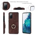 thumbnail image 3 of PU Leather Case for Samsung Galaxy S20 FE 6.5 Inch with Ring Holder Kickstand Card Slots Slim Fit Cover, Soft TPU Bumper Shockproof Non-Slip Protective Phone Case for Samsung Galaxy S20 FE,Coffee, 3 of 17