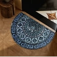 thumbnail image 5 of Viflosae Rugs for Bedroom Kitchen Rugs 50x80cm Bohemian-Style Semi-Circular Doormat Entryway Non-Slip Floor Mat with Crystal Velvet for Bathroom, Kitchen, Living Room, Nursery, 5 of 6
