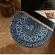 thumbnail image 4 of Felpudo semicircular de estilo bohemio | Felpudo antideslizante de terciopelo de cristal para entrada | Decoración bohemia de 50 x 80 cm para pasillo y puerta, 4 of 5