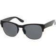 thumbnail image 2 of sunglassLA - Contemporary Wide Temple Keyhole Nose Bridge Half-Frame Sunglasses - 54mm, 2 of 4