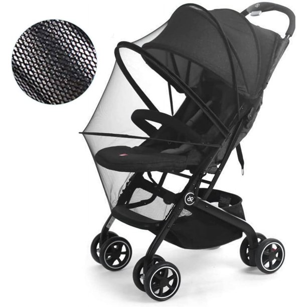 Mosquitera para Cochecito, Mosquitera Universal con Protección Antiinsectos, Mosquitera con Cremallera para Picaduras de Cochecitos, Tela de Malla Resistente, Mosquitera Fuerte y Lavable (Negro)
