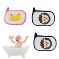 thumbnail image 1 of 3-piece Baby Bath Sponge Soft foam cleaner Cartoon with hanging Rope Bath Natural sponge, 1 of 5