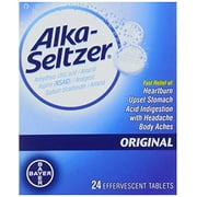 3 Pack - Alka-Seltzer Original Effervescent Tablets, 24 Tablets Each