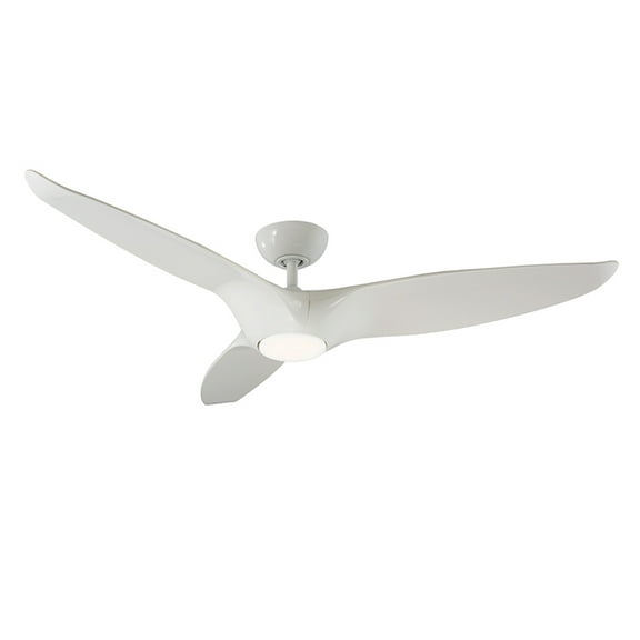 Morpheus III Indoor and Outdoor 3-Blade Smart Ceiling Fan 60in Gloss White with 3000K LED Light Kit and Remote Control