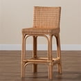 thumbnail image 6 of Home Square Woven Rattan Counter Stool with Footrest in Natural (Set of 2), 6 of 10