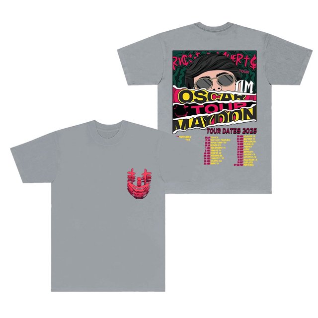 Oscar Maydon Rico o Muerto Tour Camisetas Mujeres Hombres HipHop Camiseta de manga corta