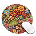 thumbnail image 2 of Disketp Hippie Peace Love Small Mouse Pad 7.9x7.9 Inches,Washable Round Mousepad For Office Laptop Computer,Non-Slip Rubber Base Mouse Pads For Wireless Mouse, 2 of 9