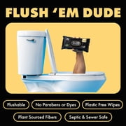 DUDE Wipes Flushable Wipes, XL Wet Wipes for At Home Use, Shea BUTTer Smooth, 144 Count