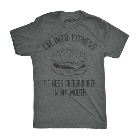 - Mens Fitness Cheeseburger In My Mouth Tshirt Funny Junk Food Tee For Guys