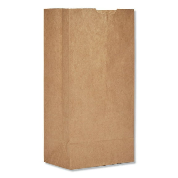Grocery Paper Bags, 4# Size, 30# Basis Weight, 5" x 3.13" x 9.88", Kraft, 500/Bundle