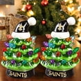 thumbnail image 3 of New Orleans Saints 2-Pack 4" Ceramic LED Christmas Tree Set, 3 of 3