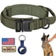 thumbnail image 1 of Collar táctico para perros DAGANXI de nailon ajustable con asa, color verde, 1 of 6