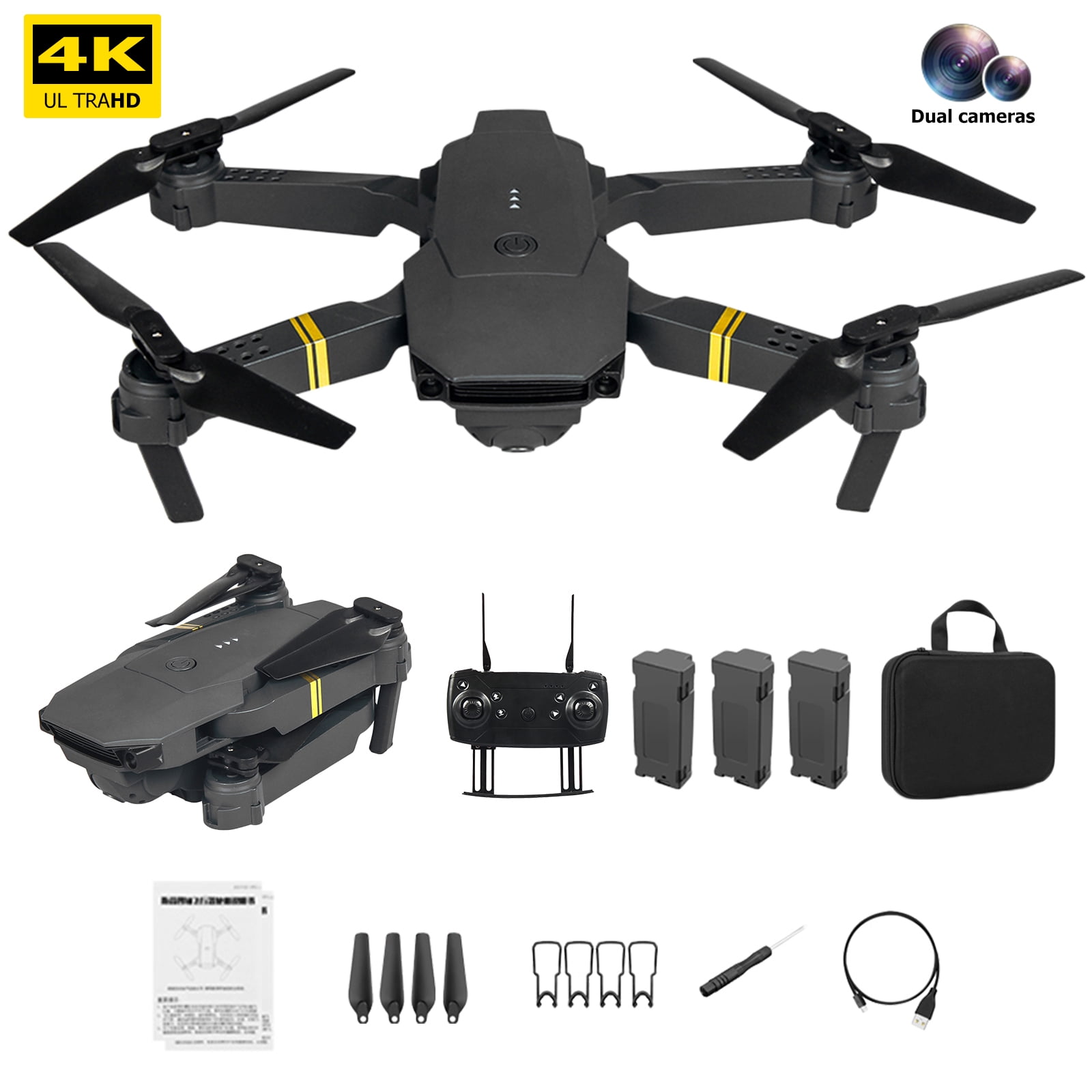 Australian person Cook a meal income Mojoyce WLR/C E58 720P Single Camera WiFi Foldable RC Drone Quadcopter with  Battery - Walmart.com