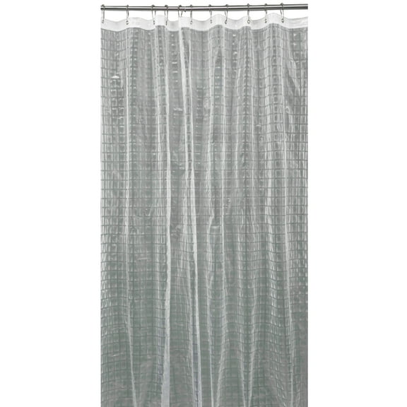 Bath Bliss 70" x 72" 3D Octagon Design EVA Shower Curtain in Clear