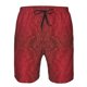 thumbnail image 3 of Balery Vintage Burgundy Traje de Baño Estilo Hawaiano para Hombre, Shorts de Secado Rápido con Bolsillos-Large, 3 of 6