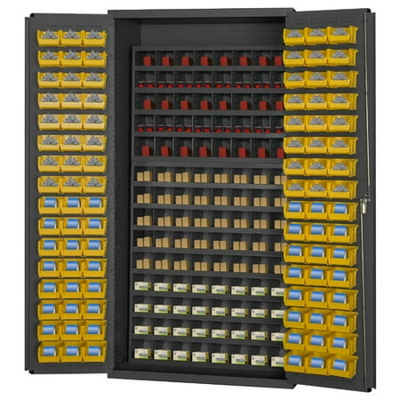 Steel Welded Multimedia Cabinet Durham Manufacturing 14 Gauge Welded Steel Small Parts Storage and Security Cabinet ()