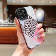 thumbnail image 3 of Compatible for iPhone 15 Pro Max Phone Case,Cute Leather Leopard and spot Cow Splicing Patter,Soft TPU Full Camera Lens Protective Shock Women Protection Cover for iPhone 15 Pro Max-Silvery, 3 of 4