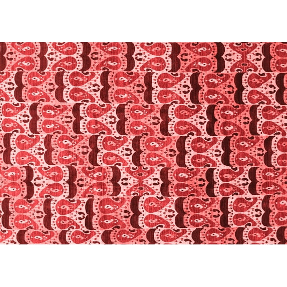 Ahgly Company Indoor Rectangle Oriental Red Modern Area Rugs, 2' x 3'