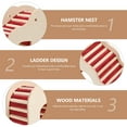 thumbnail image 3 of VERDANVERSE Casa Para Hámster Resistente De Madera Natural Con Acabado Decorativo Multicolor, 3 of 6