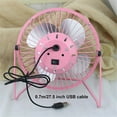 thumbnail image 3 of USB Fan, Desk Fan, Metal Mini Quiet Personal Cooling Fan for Home Office Car Travel, 360° Adjustable Rotation Desk Fan, Airflow Cooling, USB Powered Only, Blue, 3 of 7