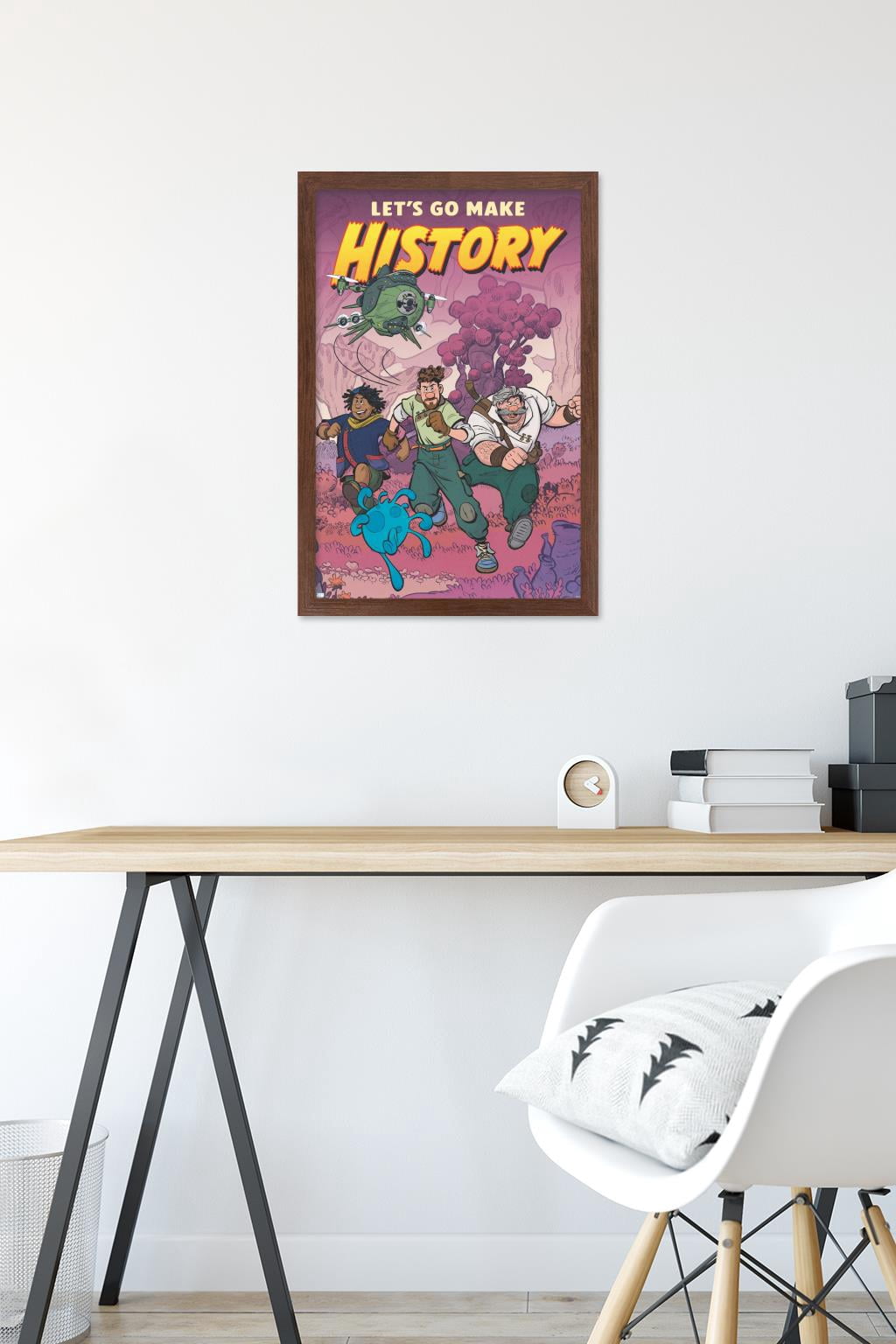 Disney Strange World - Let's Go Make History Wall Poster, 14.725" x 22.375" Framed
