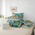 thumbnail image 6 of Feelyou Cartoon Jungle Tiger Twin Bedding Sets 7-Piece, Green Tribal Aztec Bedding Comforter Set, Vintage Bohemian Style Reversible Sheet Sets, Microfiber Bedroom Decor, 6 of 8