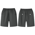 thumbnail image 4 of fatyb Kids Casual Shorts Boys Girls School Uniform Shorts with Pockets Elastic Waist Summer Pull on Shorts, 4 of 6