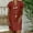 🔥 Orange, variant on Sentmoon Linen Dresses for Women 2026 V Neck Short Sleeve Beach Vacation Clothes for Women Solid Color Relaxed Fit Summer Oversized Beach Dresses Comfy Beach Stuff for Travel and Outdoor