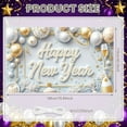 thumbnail image 2 of Gold Silver Theme Happy New Year Banner Festive Design New Year Banner Balloon Decor Star Pattern Celebration Banner for New Year Party Holiday Celebration Indoor Decoration, 2 of 9