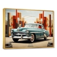 thumbnail image 2 of Designart "Geometric 1950S Auto Retro Progression" Car Vintage Floater Framed Wall Decor, 2 of 5