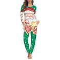 thumbnail image 1 of Conjunto de pijama de manga larga para mujer, ropa de dormir con diseño navideño, para Primavera e invierno, envío directo, 1 of 4