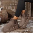 thumbnail image 5 of Women's Faux Suede Slip-On Snow Boots, Short Warm Ankle Booties, 5 of 5