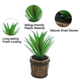 thumbnail image 3 of 2pcs simulation succulent potted plants, wooden barrels, cement pots, fake flowers, creative ornaments, artificial green plants, 3 of 5