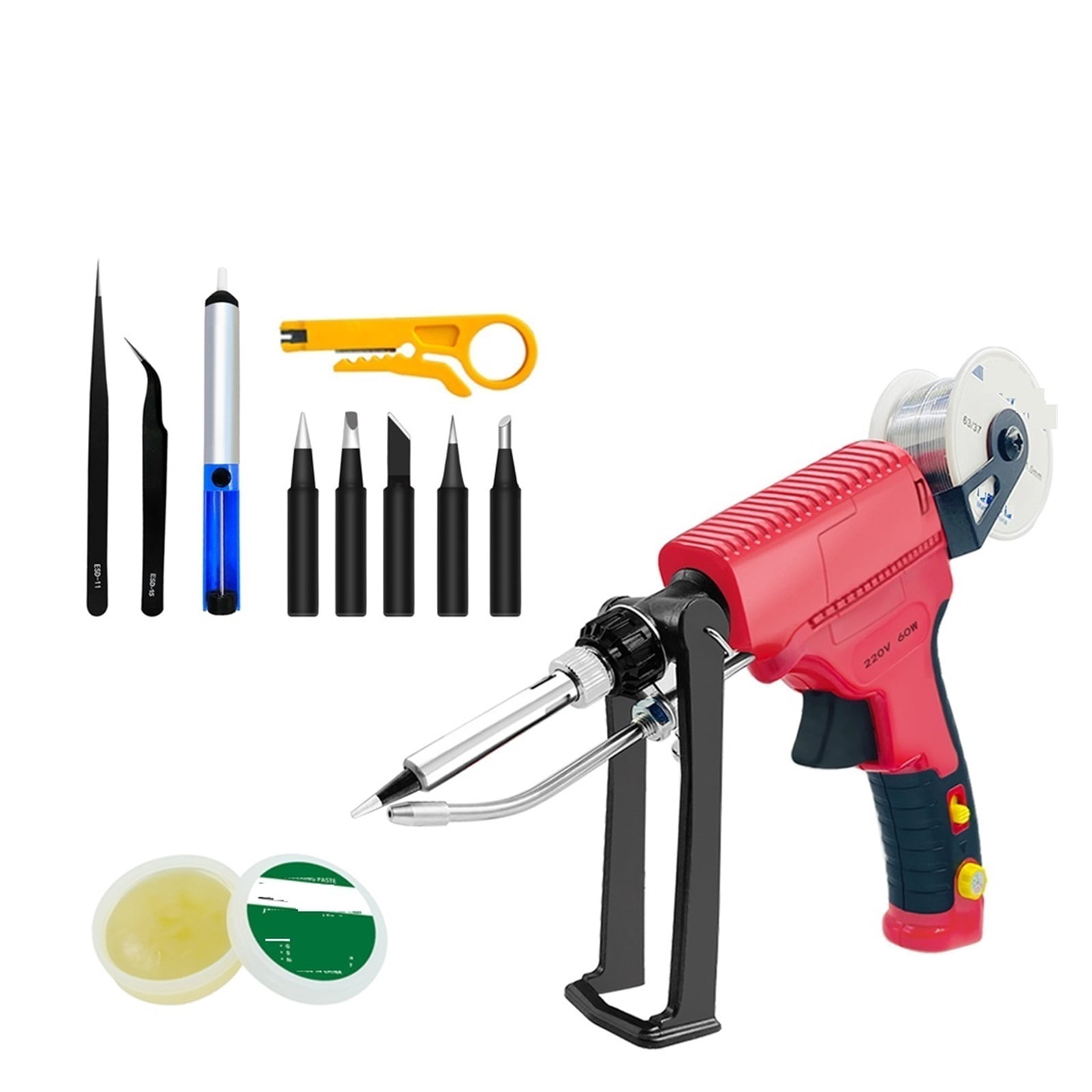 Electric Soldering Iron Gun,Hand-held Internal Heating Soldering Iron,Automatically Send Tin Gun Soldering Welding Repair Tool ,Portable