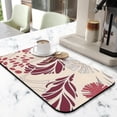 thumbnail image 2 of Experience Elegant Dryness Vintage Flower Coffee Mat, 19.5x12in - Non-Slip, Absorbent, Rubber-Backed Dish Drying Mats, Coffee Drying Mat Diatomaceous for Optimal Absorption, 2 of 7