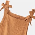 thumbnail image 5 of Lovskoo 2024 Matching Family Sets for Toddler Girls Parent-Child Hawaiian Solid Color Strappy Camisole Jumpsuit Romper Mommy and Me Outfits Wear Kids Khaki, 5 of 6