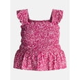 thumbnail image 5 of Terra & Sky Women’s Plus Sleeveless Smocked Tank Top, Sizes 0X-5X, 5 of 5