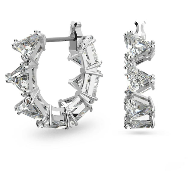 Pendientes Swarovski Matrix con forma de aro pequeño con cristales transparentes