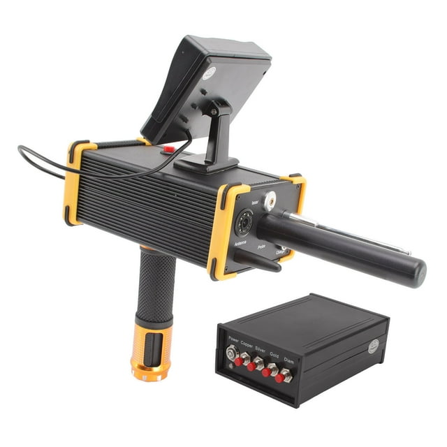 Metal Detector for Adults, 15m Deep Metal Detector with GR8000 Screen Yellow Edge, Scanner Device Search Range 1000m, Precise Positioning, Microcomputer Control