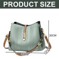 thumbnail image 2 of Bolso bandolera de gran capacidad de cuero artificial para mujer a juego de colores a la moda, 2 of 5